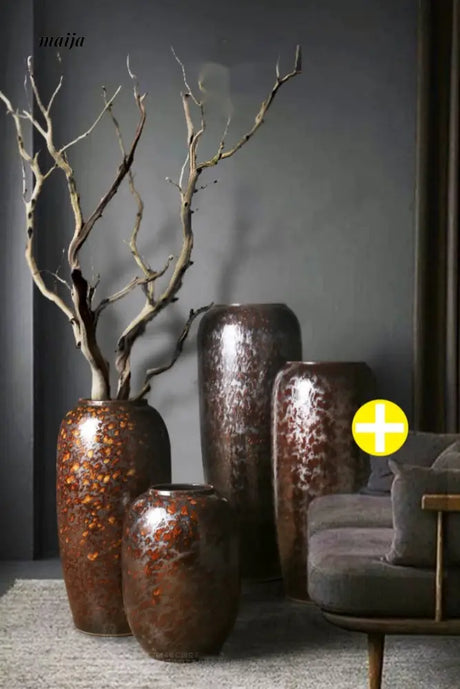 JOTO Retro Ceramic Large Vase Living Room Hotel Decoration from JOTO