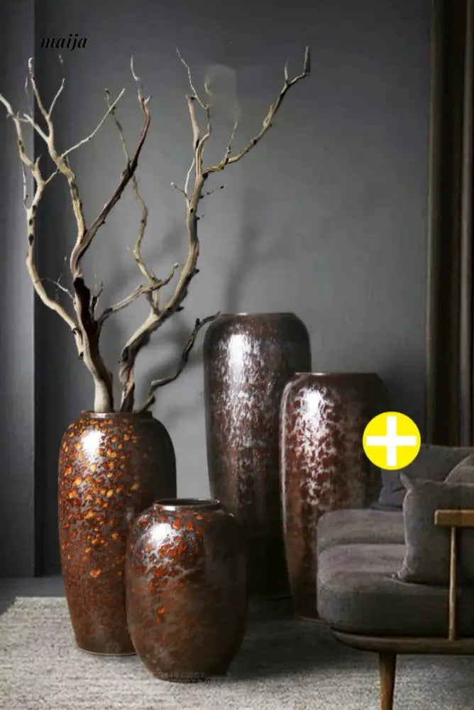 JOTO Retro Ceramic Large Vase Living Room Hotel Decoration from JOTO