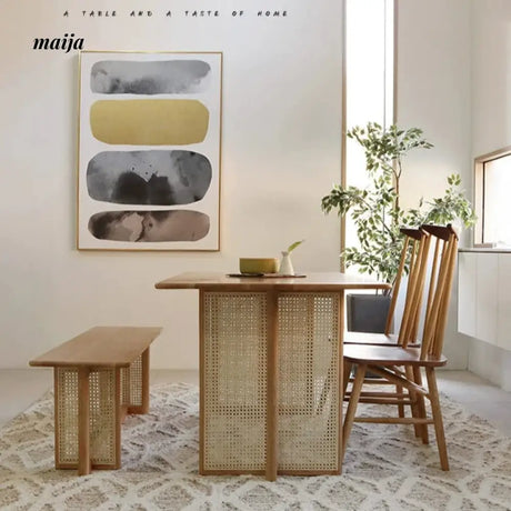 SLIGHTLYCOOL Mattie Rattan Dining Table from maija