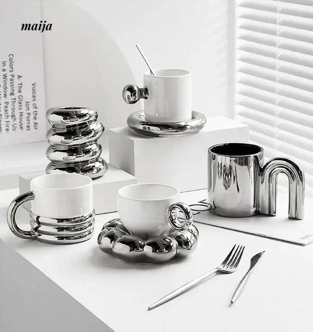 LIVETAI High-Quality Silver Glass Set from LIVETAI
