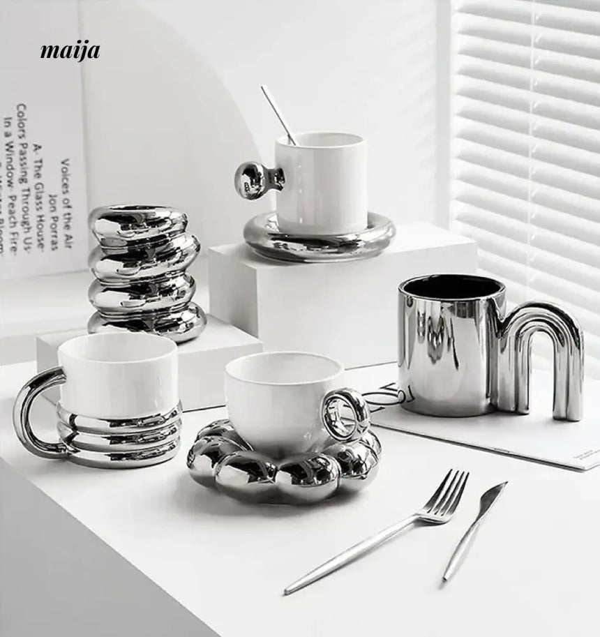 LIVETAI High-Quality Silver Glass Set from LIVETAI