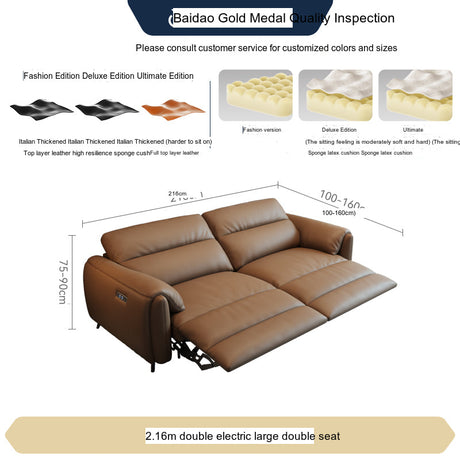 FASATI Leonardo Plush Electric Leather Sofa from FASATI