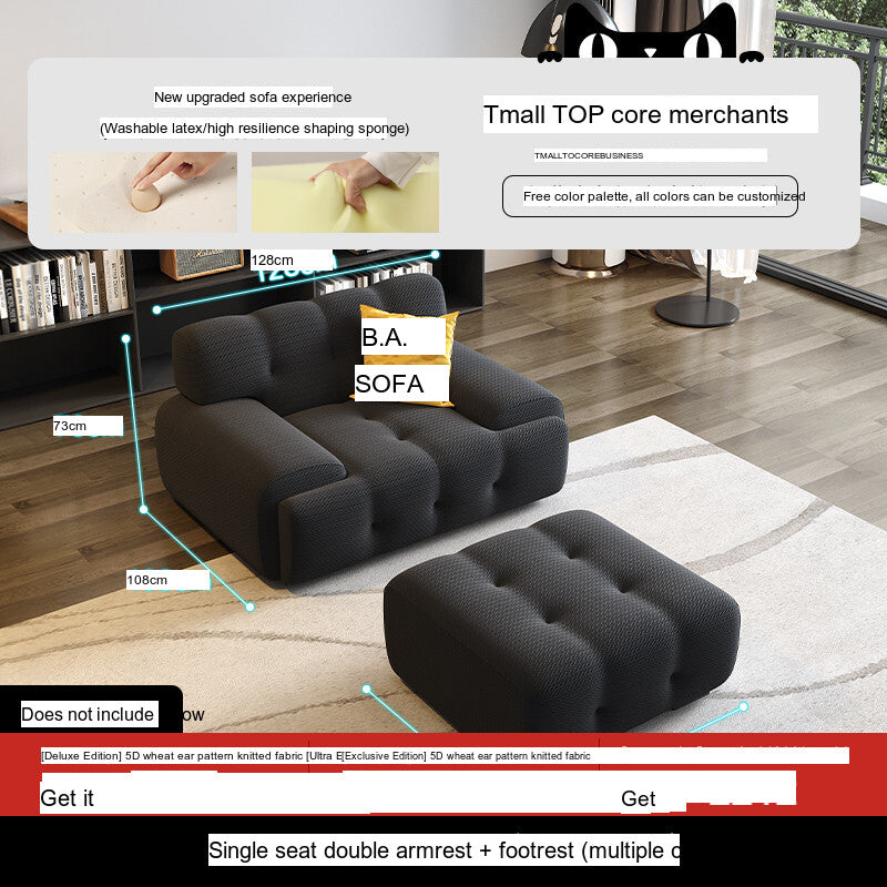 DIPU Leona Warm Cream Sponge Sofa from DIPU