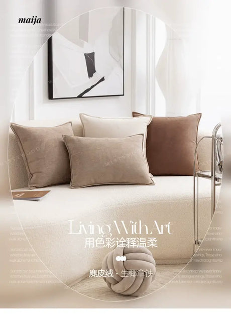 MISTYWOOD Suede Pillow with Solid Color Design from MISTYWOOD