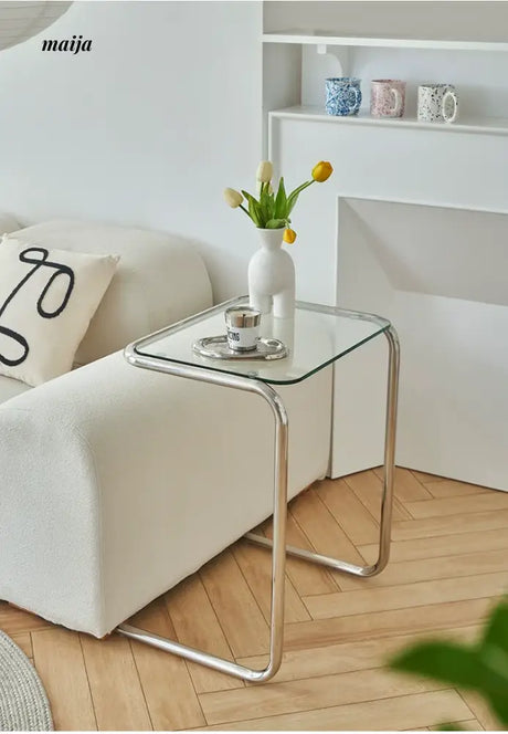 LOWERLEFT Acrylic Sofa Bedside Table from Lower Left