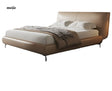 Minimalist Soft Leather Bed from maija