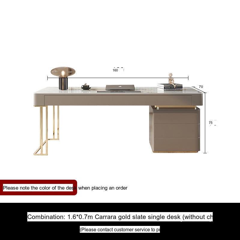 DIPU Isla Italian Minimalist Rock Plate Desk from DIPU