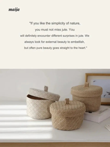 MUYE Woven Round Storage Box from MUYE