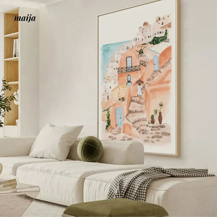 SOMEART Santorini Print from SOMEART