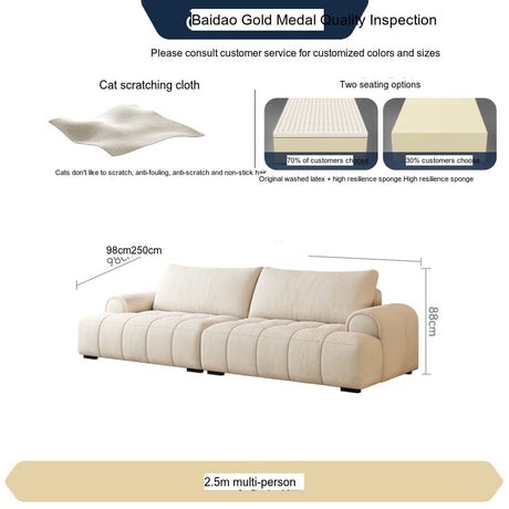FASATI Emmeline Cream Cotton Sofa Scandinavian Style from FASATI