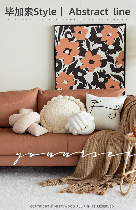 MISTYWOOD White Spherical Plush Sofa Pillow from MISTYWOOD