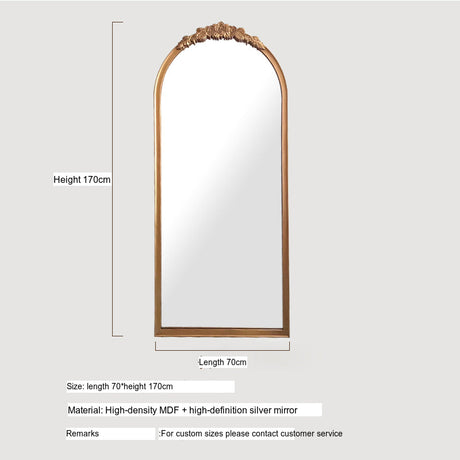 LANXESS Emilia Elegant Retro Wall-Mounted Fitting Mirror from LANXESS