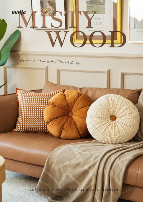 MISTYWOOD Retro Orange Pillow for Bed from MISTYWOOD