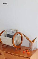 Retro Cherry Wood Magazine Rack from maija