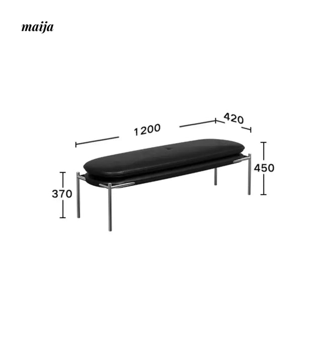 Freyja Retro Microfiber Leather Bedside Bench from maija