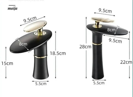 Flying Saucer Copper Waterfall Basin Faucet from Kaiyashi