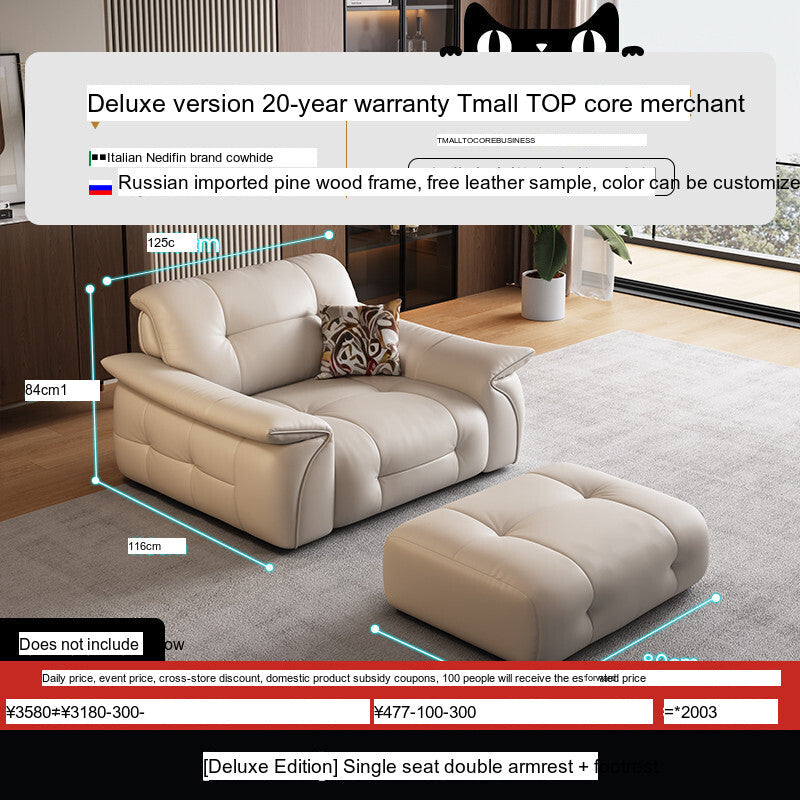 DIPU Nikolaj Cream Cowhide Sofa from DIPU