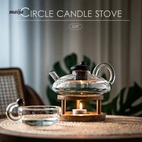 Wooden Candle Heating Stove from Zodian
