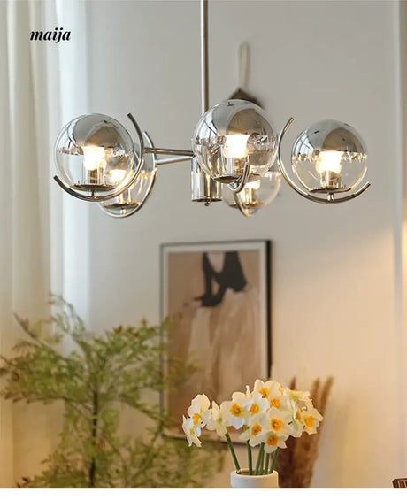 NANCY Bauhaus Chandelier Retro Style Glass Lamp from NANCY