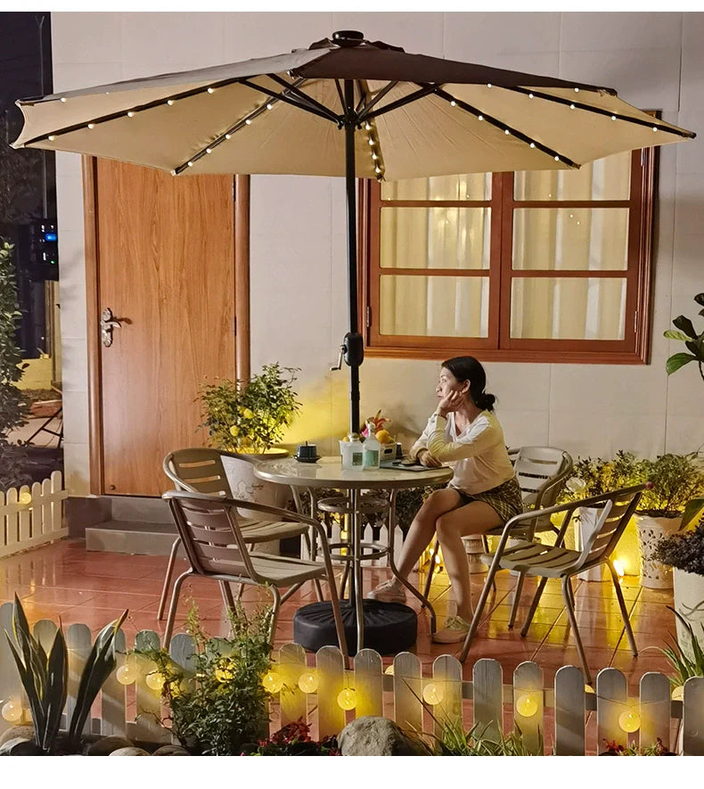 MOJIA Florian Porcelain Pillar Garden Umbrella for Outdoor Lounging from MOJIA