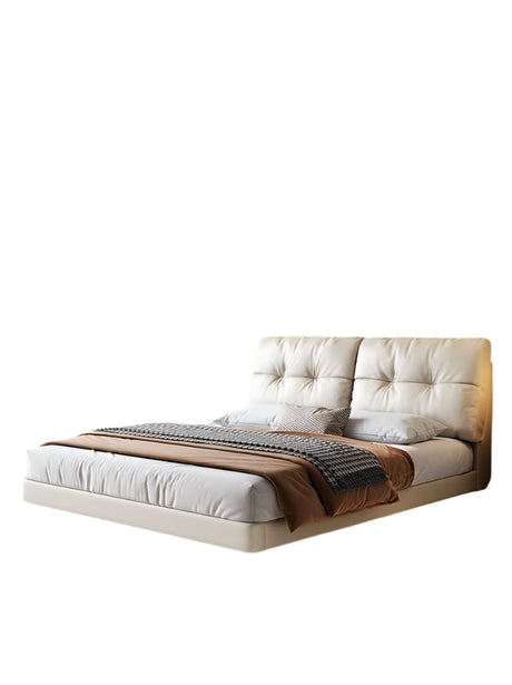 DIPU Maisie Cream Skin Leather Bed from DIPU