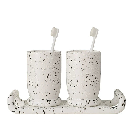 LENYVASEN Celeste Ceramic Bathroom Essentials Set from LENYVASEN