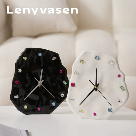 LENYVASEN Aurora Diamond Ceramic Wall Clock from LENYVASEN