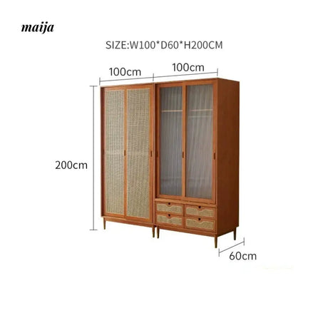 19 DREAM SPACE Solid Wood Sliding Door Wardrobe from 19 DREAM SPACE