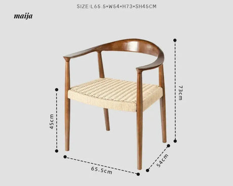 MIKA Japanese Style Rattan Dining Chair from MIKA