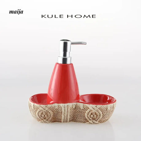 KULE HOME Ceramic Lotion Bottle with Sponge Attachment from KULE HOME