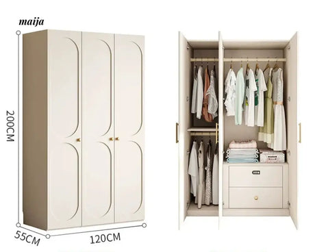 MEIHOUSE French Pine Board Wardrobe Bedroom Finished Large Cabinet from MEIHOUSE