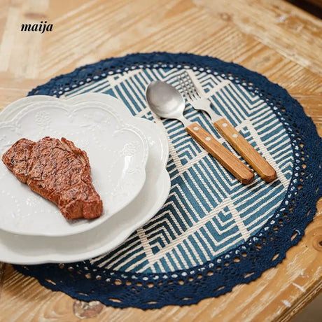 MAN YUE HOME Retro Tablecloth with High-Quality Cotton Linen Finish from MAN YUE HOME