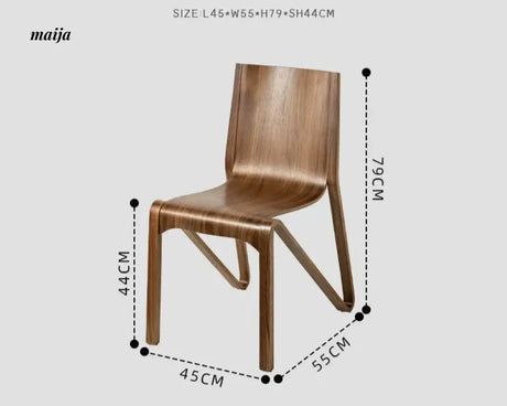 MIKA Stackable Vintage Solid Wood Chair from MIKA