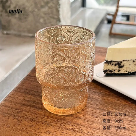 BANKE Vintage Relief Stackable Glass from BANKE