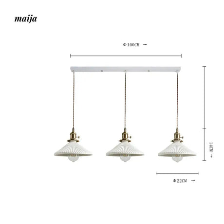 LYNN Scandinavian Fresh Ceramic Chandelier from Lynn's Lamp