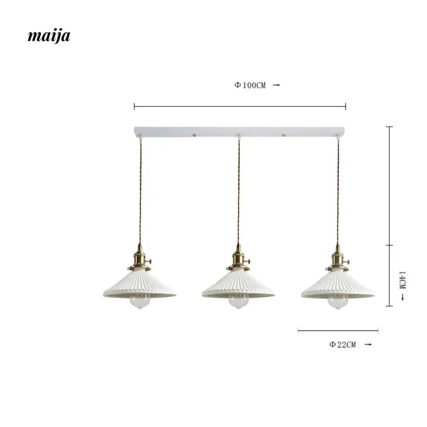 LYNN Scandinavian Fresh Ceramic Chandelier from Lynn's Lamp