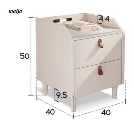 Ultra Thin Solid Wood Bedside Table from AI