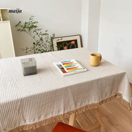 MAN YUE HOME Japanese Rectangular Cotton Coffee Tablecloth from MAN YUE HOME
