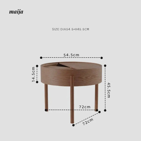 MIKA Multifunctional Solid Wood Storage Side Table from MIKA
