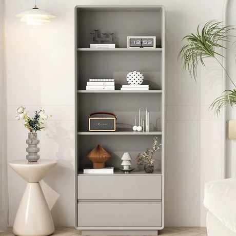 LINYUE Evelyn Solid Wood Cream Glass Door Bookcase from LINYUE