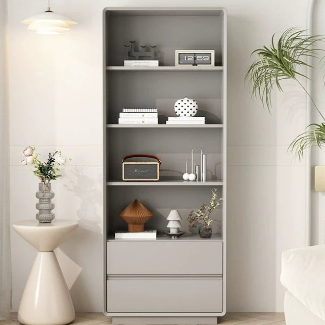 LINYUE Evelyn Solid Wood Cream Glass Door Bookcase from LINYUE