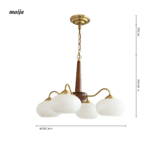 LYNN Solid Wood Japanese Chandelier from Lynn's Lamp