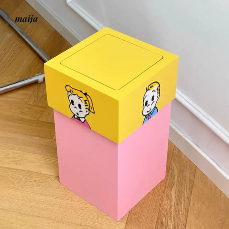 MUSN Cream Wind Trash Bin from MUSN