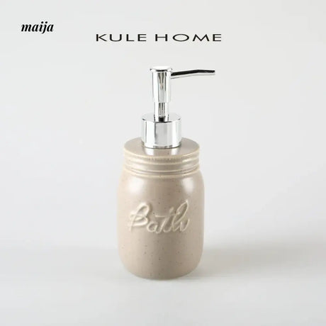 KULE HOME Ceramic Lotion Bottle and Shower Gel Holder from KULE HOME