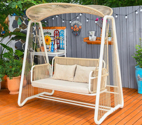 MOJIA Tavian Double Hanging Swing Chair for Cozy Outdoor Leisure from MOJIA