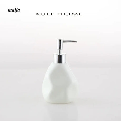 KULE HOME Rock Ceramic Lotion and Shower Gel Container from KULE HOME