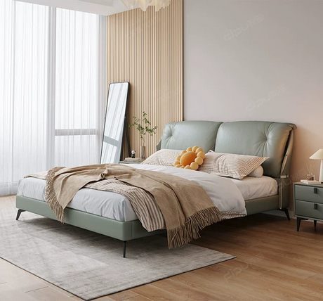 DIPU Emelia Minimalist Cream Designer Bed from DIPU