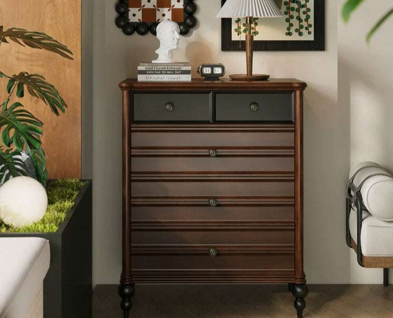 LINYUE Noelle French Solid Wood Eight-Drawer Sideboard from LINYUE
