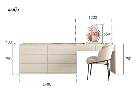 MEIHOUSE Universal Dressing Table Advanced Bedroom Storage System from MEIHOUSE