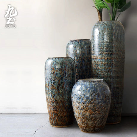 JOTO Retro Floor Ceramics Chinese Style Living Room Decor from JOTO